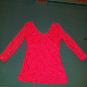 XS Boston Proper pink lace top